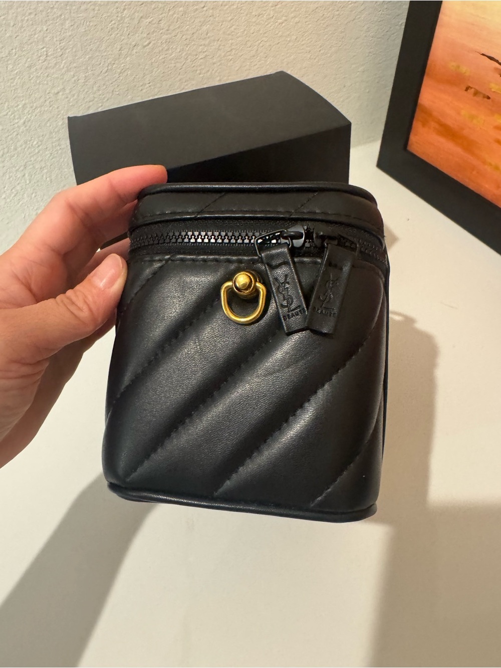 Yves Saint Laurent Beauty Black Quilted cosmetic bag with free bronzer - Picture 5 of 10
